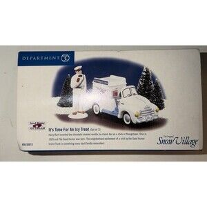 Dept 56 Snow Village It’s Time For An Icy Treat Good Humor Ice Cream Truck NIB